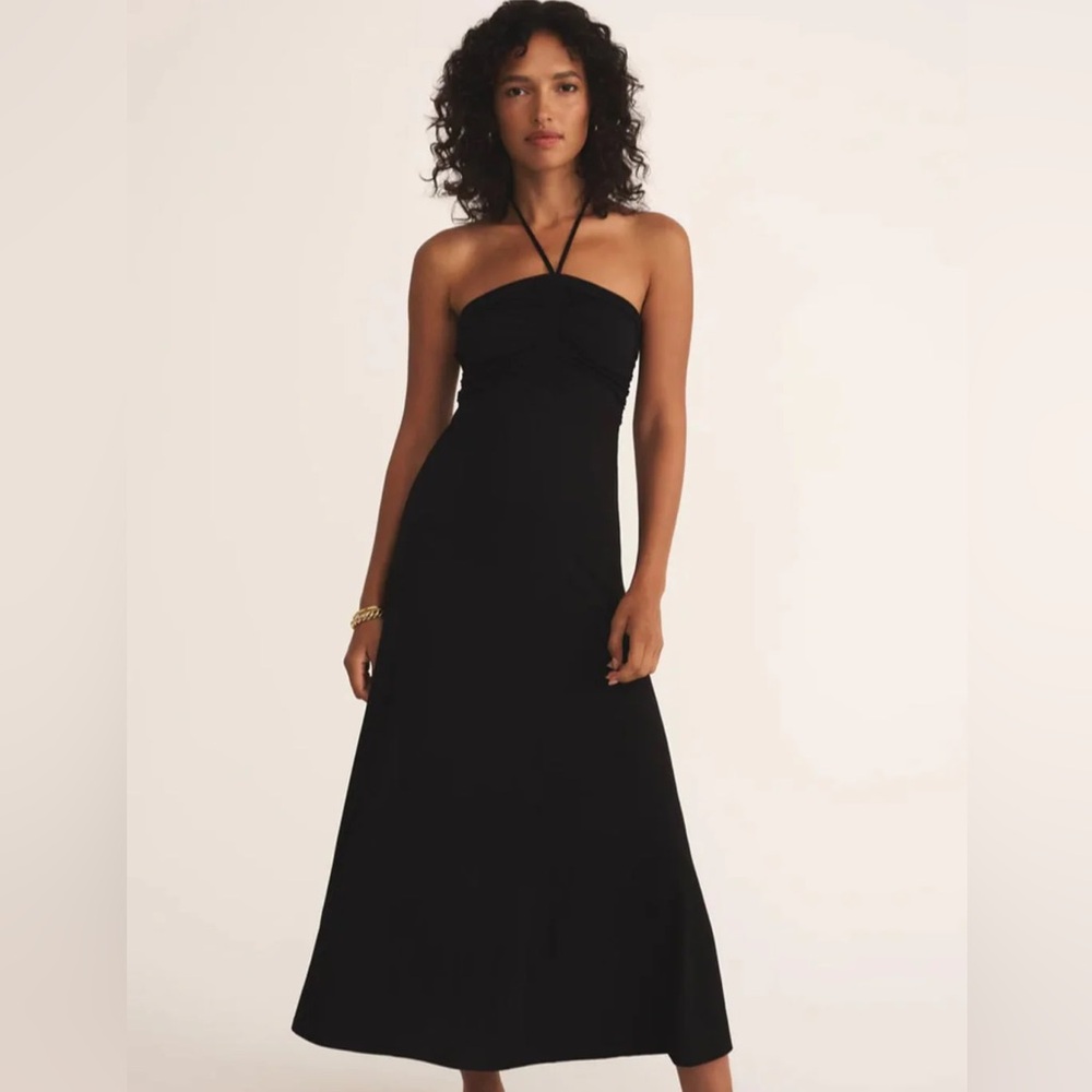 Z Supply Cheval Midi Dress Black size Large